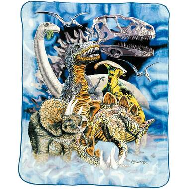 Jurassic world plush online blanket